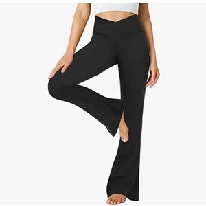 Black flare yoga pants